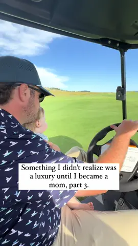 Something I didn’t realize was a luxury until I became a mom? Golfing without being the designated snack distributor, toy retriever, and entertainment committee. These days the scorecard doesn’t matter — it’s about the giggles in the passenger seat. 💛 And building a life where I can say “yes” to more days like this, without asking a boss for the afternoon off.