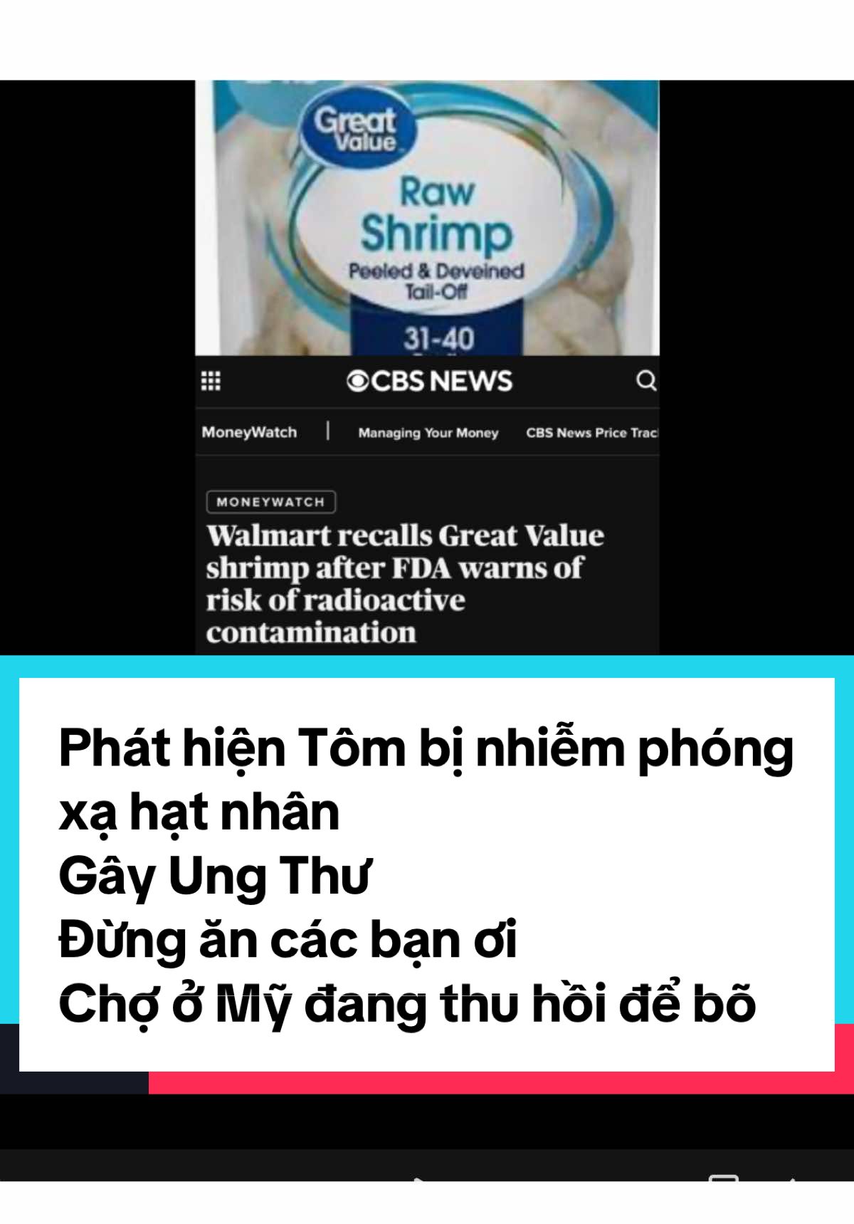 Đừng ăn Tôm mọi người ơi. Ung Thư 