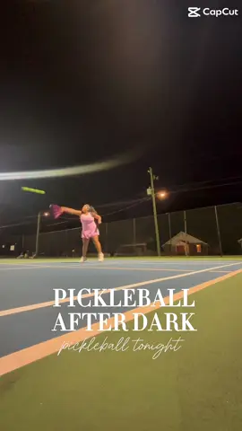 Pickleball under the stars because who needs sleep? #CapCut #pickleball #pickleballtiktok #nightroutine #pink 
