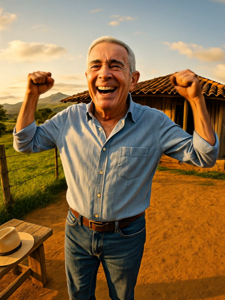 Alvaro Uribe despues de ser liberado 🤣 #uribe #colombia #ai #aiartwork #viral 
