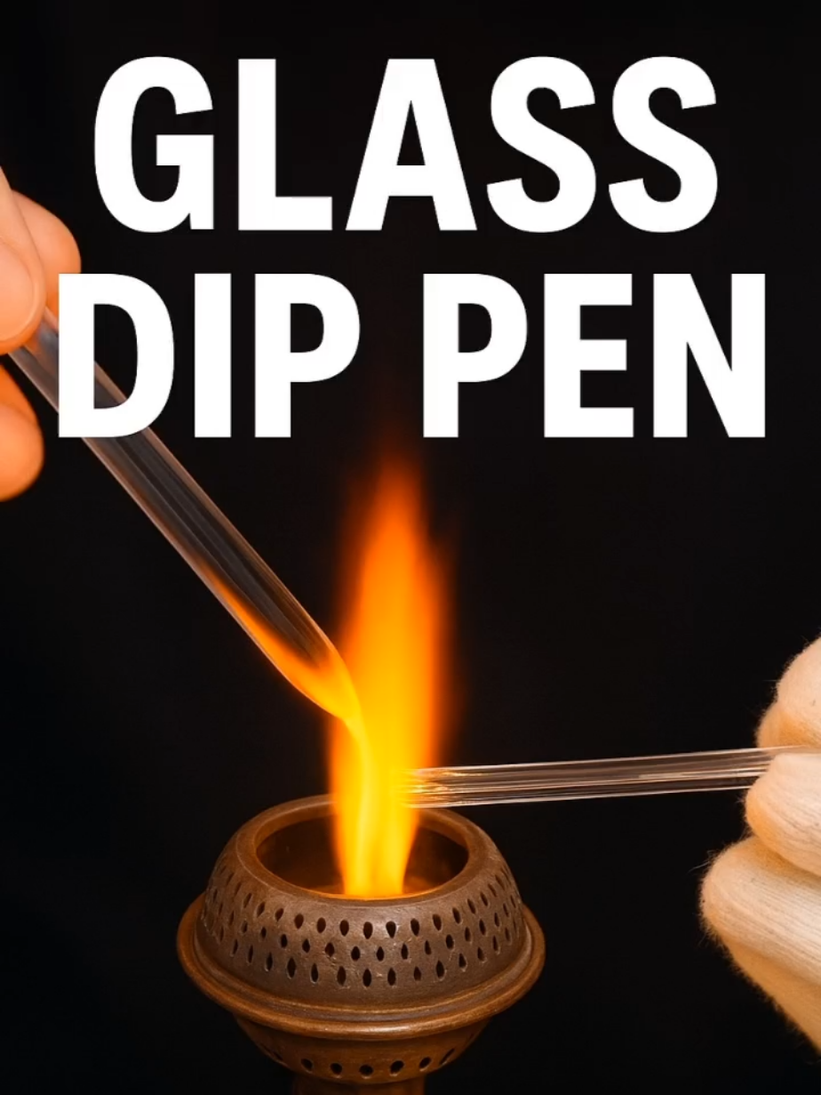 Proses pembuatan glass dip pen yang indah dan penuh seni, warisan lebih dari 100 tahun 🖋️💎 #glassdippen #glassart #handmadewriting #artpen #creativewriting 