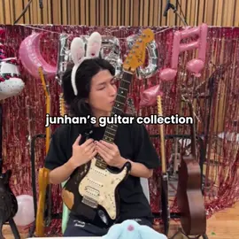Junhan’s guitar collection✨ whats ur favorite guys? #xdinaryheroes #엑스디너리히어로즈 #junhan #준한 