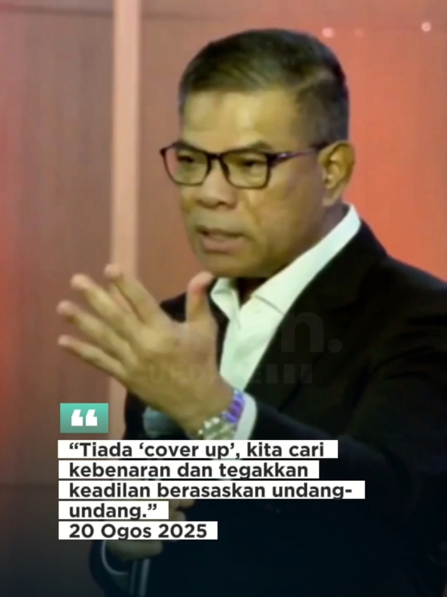 “Tiada ‘cover up’, kita cari kebenaran dan tegakkan keadilan berasaskan undang-undang.” - @Saifuddin Nasution  #justiceforzara #pdrm #kdn #saifuddinnasution #keadilanuntuksemua 