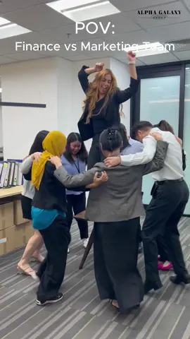 Y’all act like we don’t work hard  #alphagalaxy #marketingvibes #workhardplayhard #officelife 