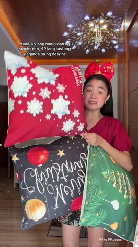 Ako lang ba ang bumibili na agad ng christmas design na gamit? Ang mura lang kasi nitong sofa pillow case. #sofapillowcase #pillowcase #christmaspillowcase #allaboutchristmas 