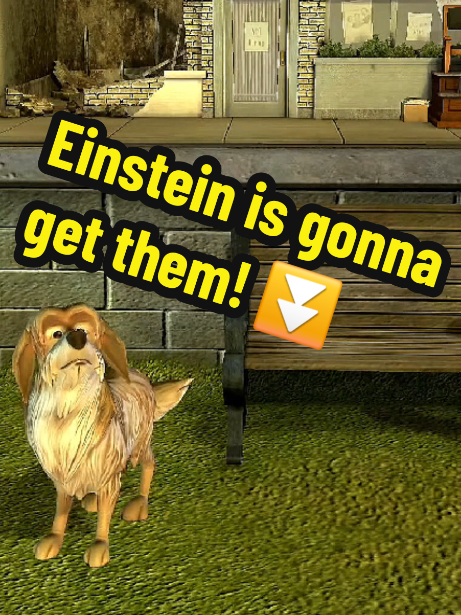 (Caption mode on!) Einstein has my back all the time! #backtothefuture #telltalegames #mistazombie #gaming #ps5