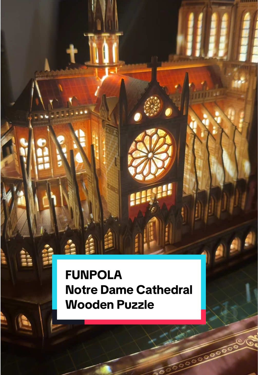 One of my favorite builds ever!! The Notre Dame Cathedral build is on my short list of things you NEED to build if you are into puzzles, legos, models, or whatever!!!  @Funpola Official  #woodenpuzzle #puzzle #modelbuilding #3dpuzzle #hobbyist 