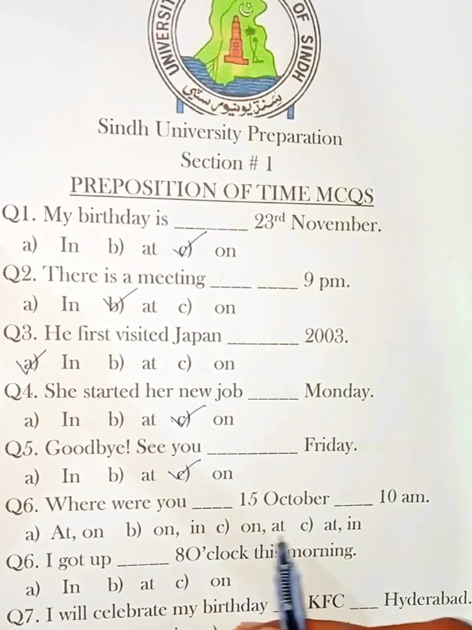 Preposition of time 😇
