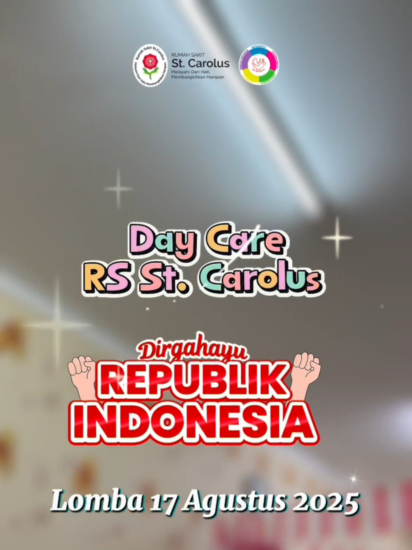 Halo Sahabat Sehat Carolus  Kami mengucapkan Selamat Hari Kemerdekaan Indonesia yang ke-80 Sehat merupakan wujud kemerdekaan sejati. Karena dengan tubuh yang sehat, pikiran yang kuat, dan semangat yang bebas dari rasa sakit, kita bisa berkarya untuk Indonesia tercinta. Terima kasih untuk setiap tenaga medis, pasien, dan keluarga yang selalu bersama-sama berjuang di jalan kesehatan dan sudah mempercayakan Rumah Sakit St. Carolus.  Mari kita terus melangkah dengan semangat gotong royong, demi Indonesia yang semakin sehat dan merdeka.