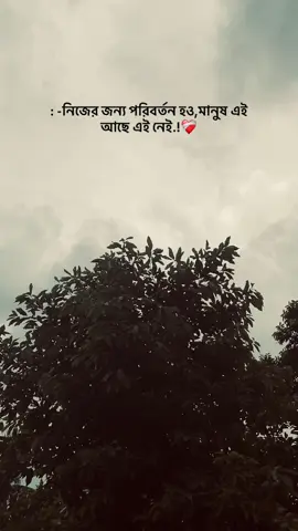 নিজের জন্য পরিবর্তন হও,মানুষ এই আছে এই নেই.!❤️‍🩹#capshon_video #ক্যাপশন #vairalvideo #foryou #caption 