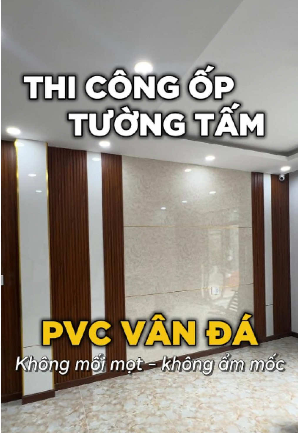 Cách thi công Tấm Ốp PVC Vân Đá - Không trầy xước, mối mọt, ẩm mốc - Giá thành rẻ - Độ bền cao #hoanganhfurniture #tamnhuaoptuong #pvcvanda #tamoppvc 