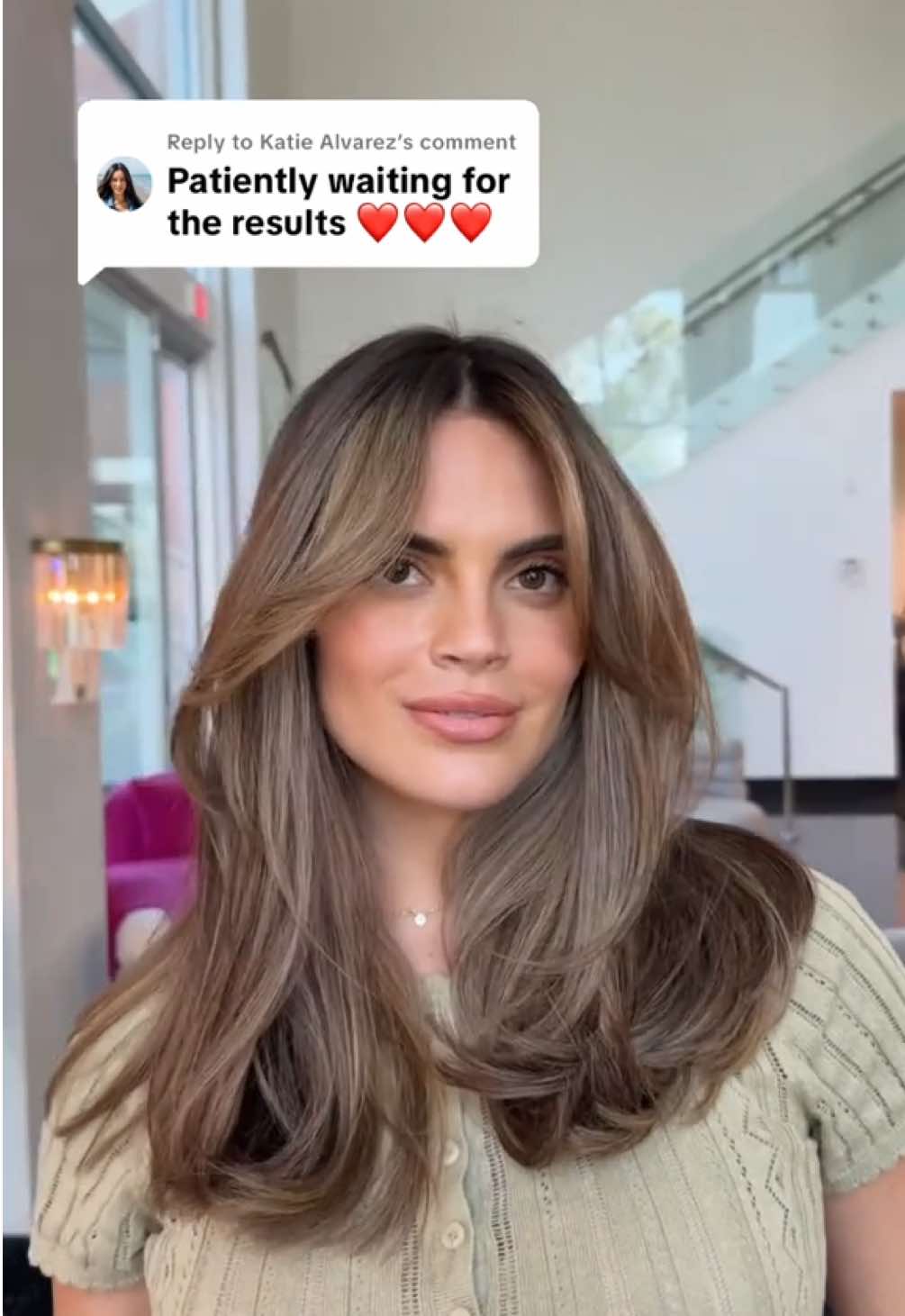 Replying to @Katie Alvarez The results are IN!!!! & this color, length, and her face are 12/10 all around 🔥 What do we think? 