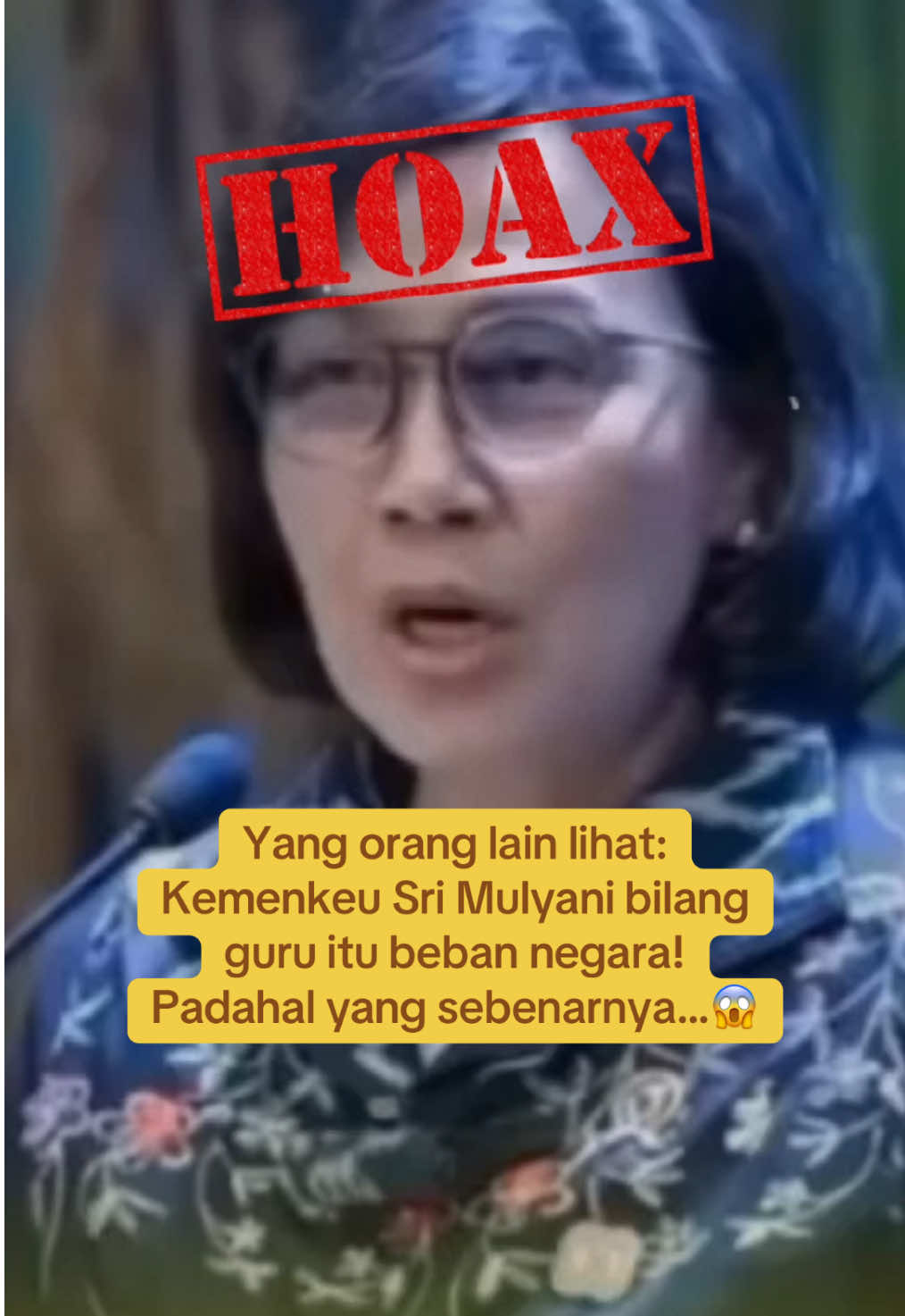 Viral banget video pidato Menteri Keuangan Sri Mulyani yang bilang kalau guru itu beban negara! Ternyata semua itu deepfake dan buatan AI! Ini jadi pelajaran agar kedepannya kita harus lebih bijak dalam mengkonsumsi media sosial!👍🏻 #srimulyani #deepfake #guru #ai #hoax 