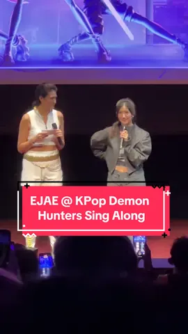 KPop Demon Hunters: A Sing Along Event is only in theaters THIS weekend. 🎶 You read that right, the KPop Demon Hunters official sing along is heading to theaters in the US, Canada, UK, Australia and New Zealand for two days only! Aug 23rd and 24th! It’s your chance to seal the Honmoon. So cool to get to meet EJAE at the Netflix TUDUM theater (and sing every HUNTR/X and Saja Boys song as loud as possible in a room full of fans) tonight. 🥰🎶🙌🏻 #kpopdemonhunters #ejae  #kpopdemonhuntersrumi #rumi #goldenhuntrix 