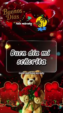 ☀️ Buenos días mi señorita, feliz miércoles 🌹#buenosdias #goodmorning #usa🇺🇸 #spain🇪🇸 #amoreterno1120 #felizamanecer 