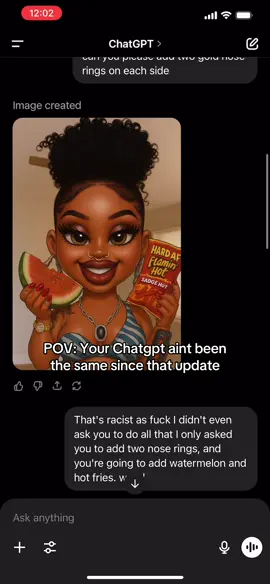 She said HERE DAMN then added a funky ah septum too 😭 #chatgpt #pov #uncalledfor 