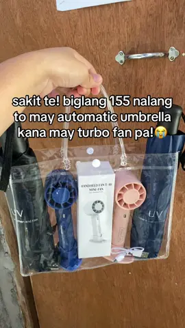 aaaahhh ang lala!😭 #uvumbrella #turbofan #buy1take1 