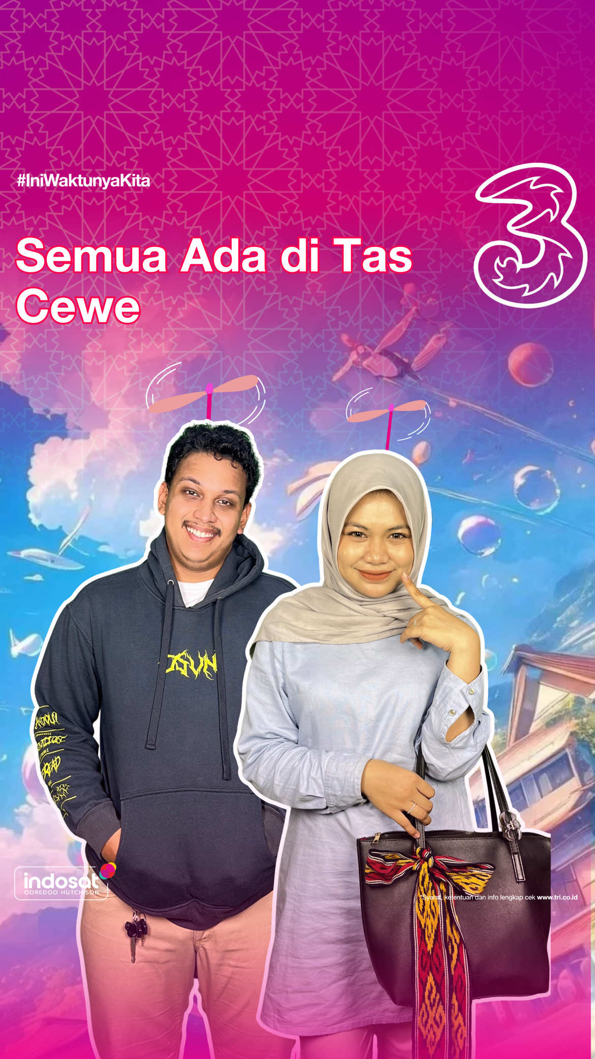 Tas cewe = kantong ajaib 🤩! Punya pasangan yang selalu sedia dan perhatian itu emang bikin happy🥰 Gak cuma dompet atau jaket, cewe ngasih perhatian dengan beliin Kartu Perdana Tri 3GB cuman 35 ribu✨️ Keren banget kan! Jadi, punya handphone baru dan internetannya jadi lebih cepat! 🚀 #TriLebihHematSinyalCepat