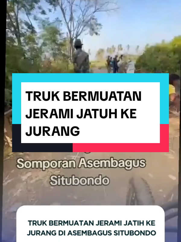 truk bermuatan jerami jatuh di desa somporan Asembagus Situbondo, menurut informasi kejadian ini terjadi pada 20/08 tadi, semoga tidak ada korban jiwa #besukisitubondo #situbondo #fyp #beritatiktok #besuki 