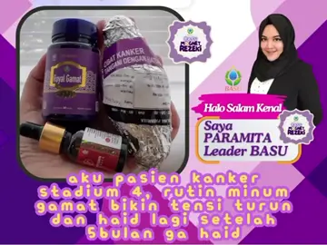 Halo ini cerita leaderku ☺️ Kenalin leaderku merupakan pasien kanker usus besar stadium 4, efek kemo bikin aku tensi tinggi 160 - 170 - bahkan pernah di 180, 2 minggu ini aku rutin minum gamat & alhamdulillah membantu tensi turun bonusnya bikin haid lagi setelah 5bulan ga haid karena kanker.  BASU, murah tapi ga murahan, khasiatnya berani di adu 🍰🫶🏻 #basu #berkahamanahselalu #haid #kanker