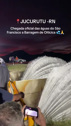 Dia 19/08/2025, a partir dessa data o sertão potiguar garante segurança hídrica para mais de 2 MILHÕES de pessoas! 🙌🙏 