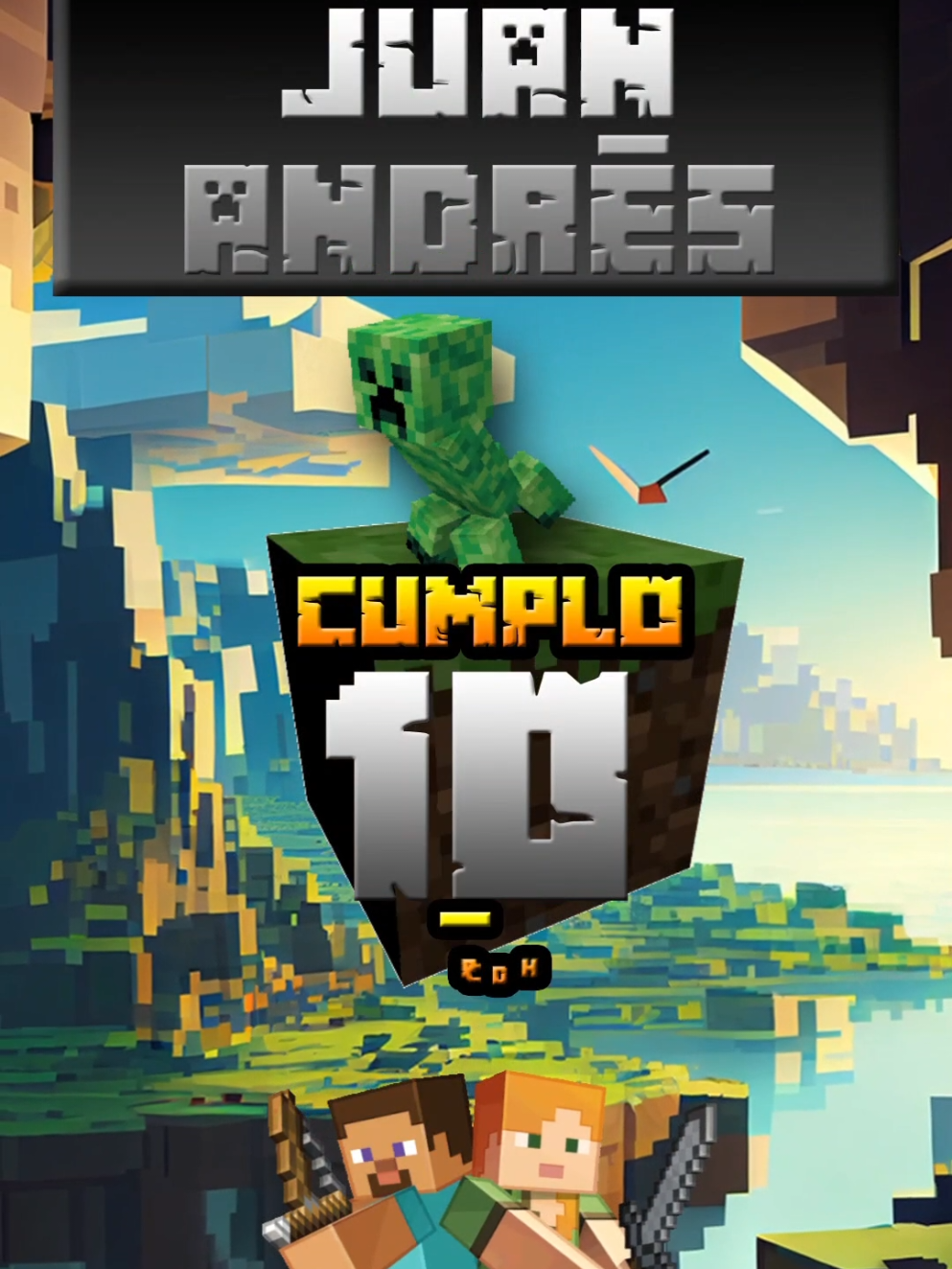 video invitación de #Minecraft lista para personalizar con los datos de tu festejado, pregunta para cotizar #lavachicken #Steve #kingpig #aldeanos #foryou #videoinvitacion #invitaciondigital #creeper #alex #minecraftmemes #minecraftbuilding #unapelículademinecraft #aldeanominecraft #foryou 