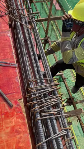 Install Side Beam Stirrups Rebar. #shorts #engineering #construction #structure 