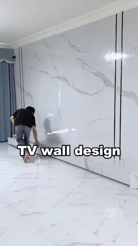 Minimalist TV background wall.#tvwall #walldecor #homedecoration #style #buildingmaterials       -in-china 