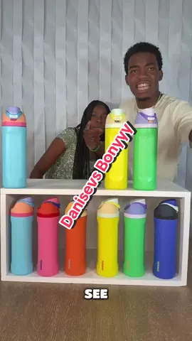 Matching the bottle game challenge Danise Vs Bonyyy #family #game #challenge 