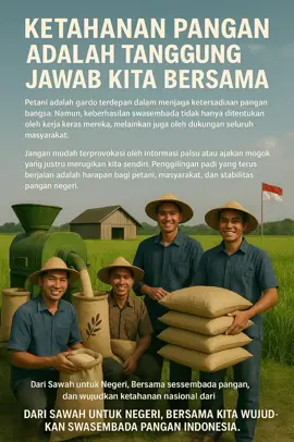 Ketahanan Pangan Adalah Tanggung Jawab Kita Bersama