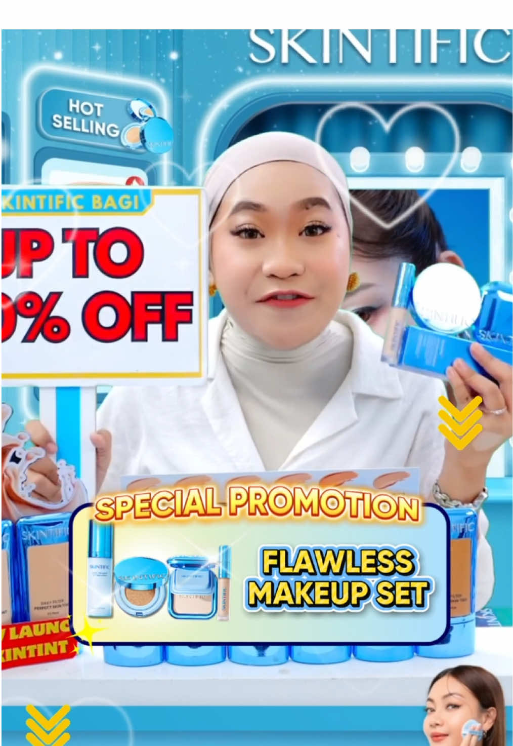 ❤️ Tak rasa heavy, tapi kulit nampak macam ada filter on with Skintific📸 Don’t wait any longer grab yours now! 💙 Nak lebih banyak voucher terjah Skintific’s Tiktok live skrg ! 💙 #skintific #skintificglow #skintificmalaysia #GlowUp 