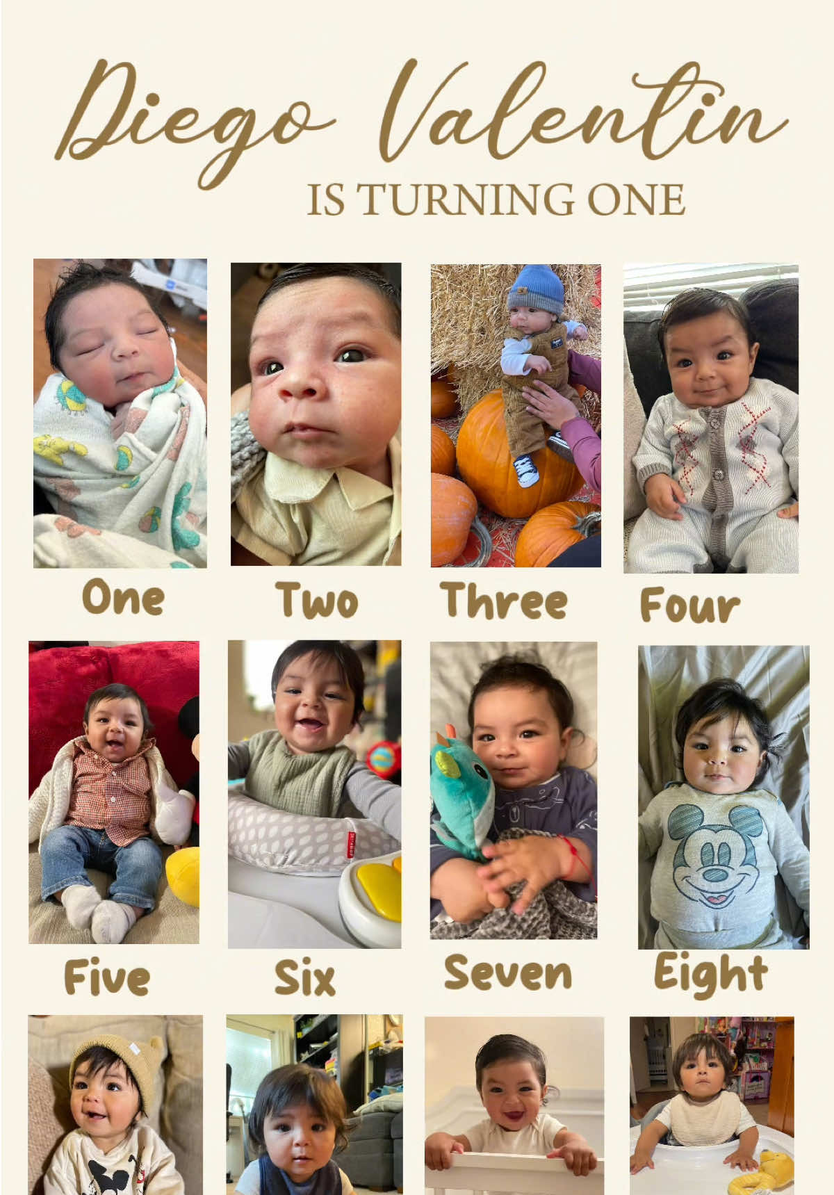 Happy first birthday my sweet boy, we love you endlessly🧸🍯#CapCut #firstbirthday #babyboy #fyp 