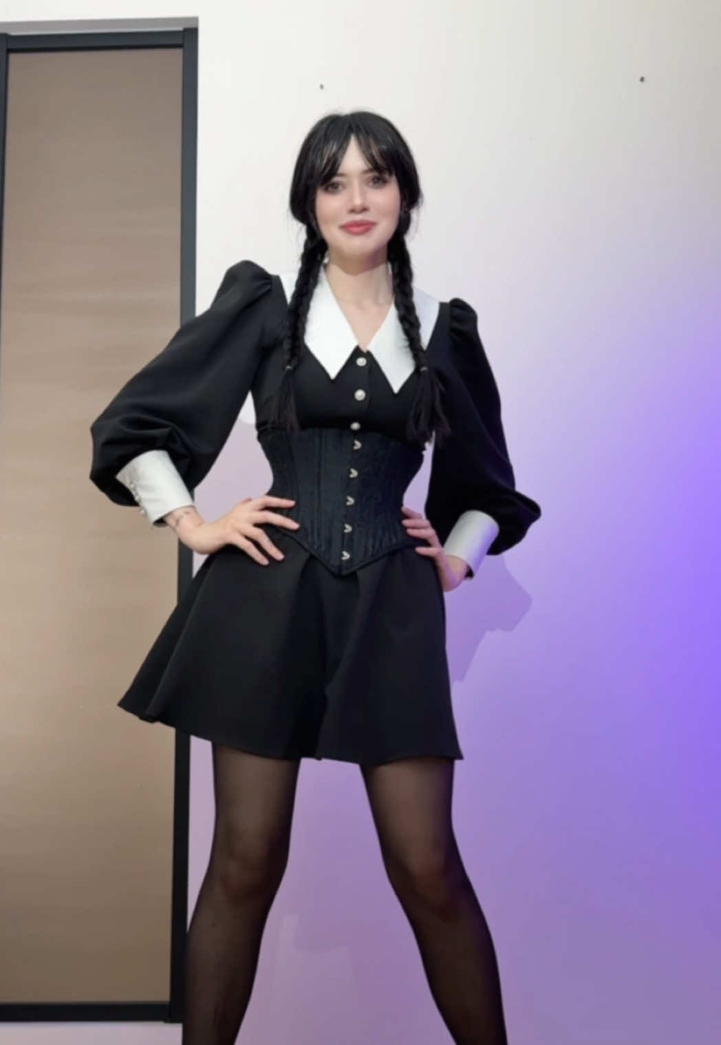 Till the end 😅 #wednesday #wednesdaycosplay #wednesdayaddams #wednesdayaddamscosplay #addamsfamily 