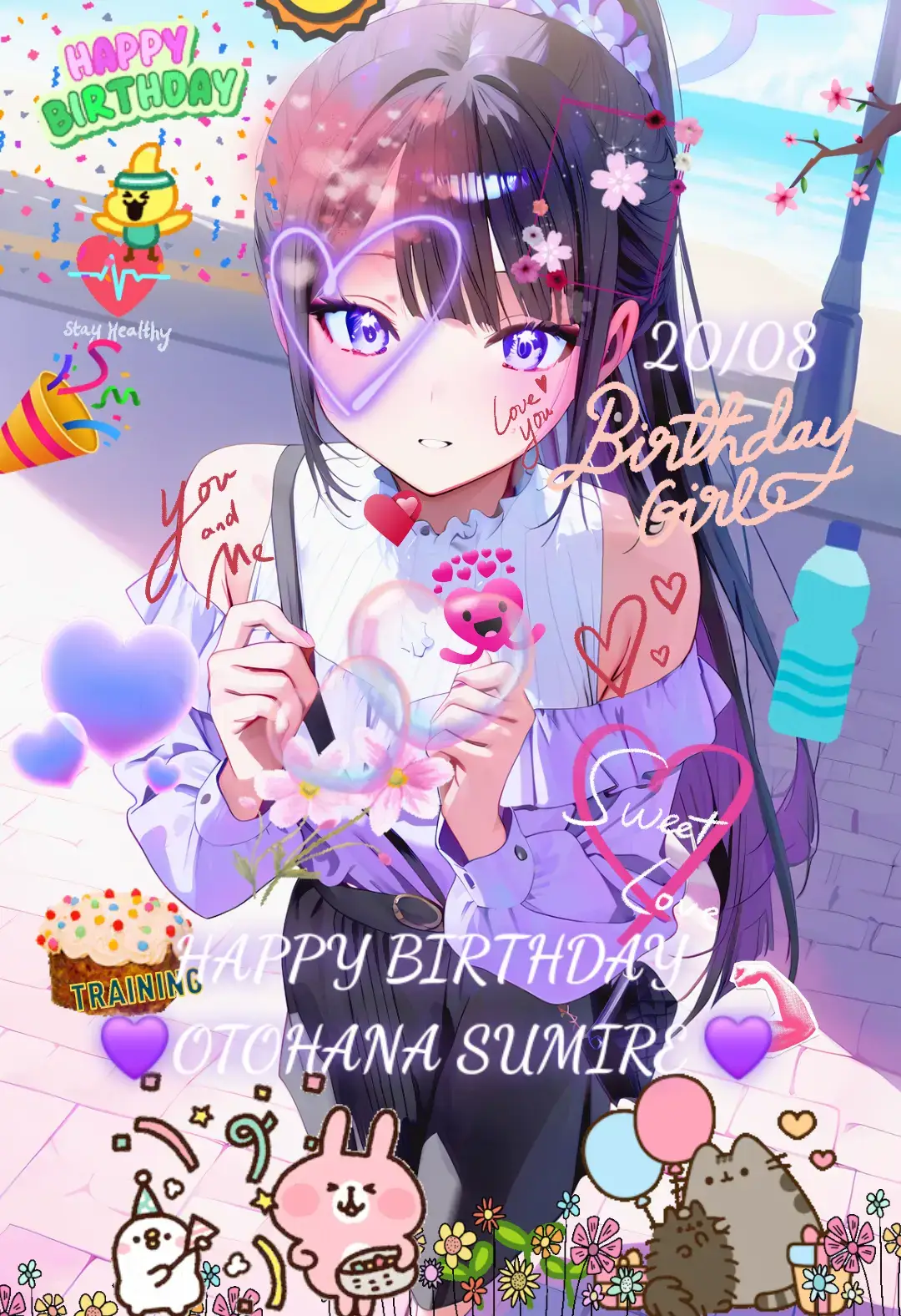 Happy Birthday 20/08 #bluearchive #sumirebluearchive #happybirthday #otohanasumire #bluearchiveedit 