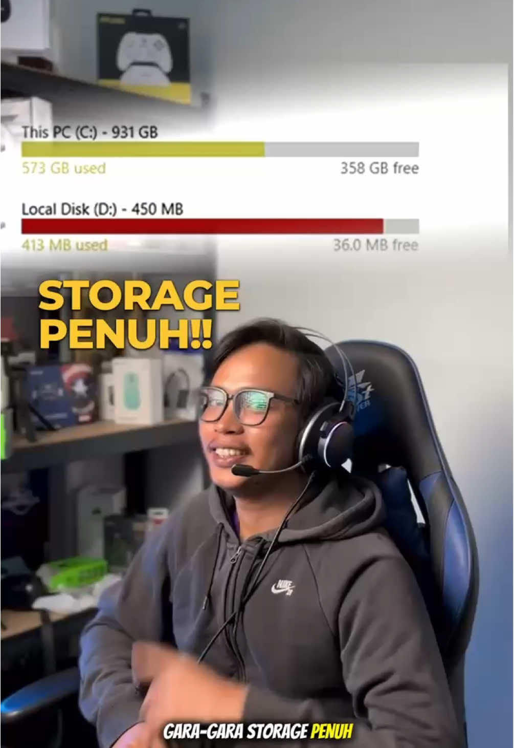 STORAGE PENUH!!  Ini bisa jadi solusi PC lemot kamu #rakitpc #pcgaming #tipspcgamer #aksesorisgaming #fyppppppppppppppppppppppp 