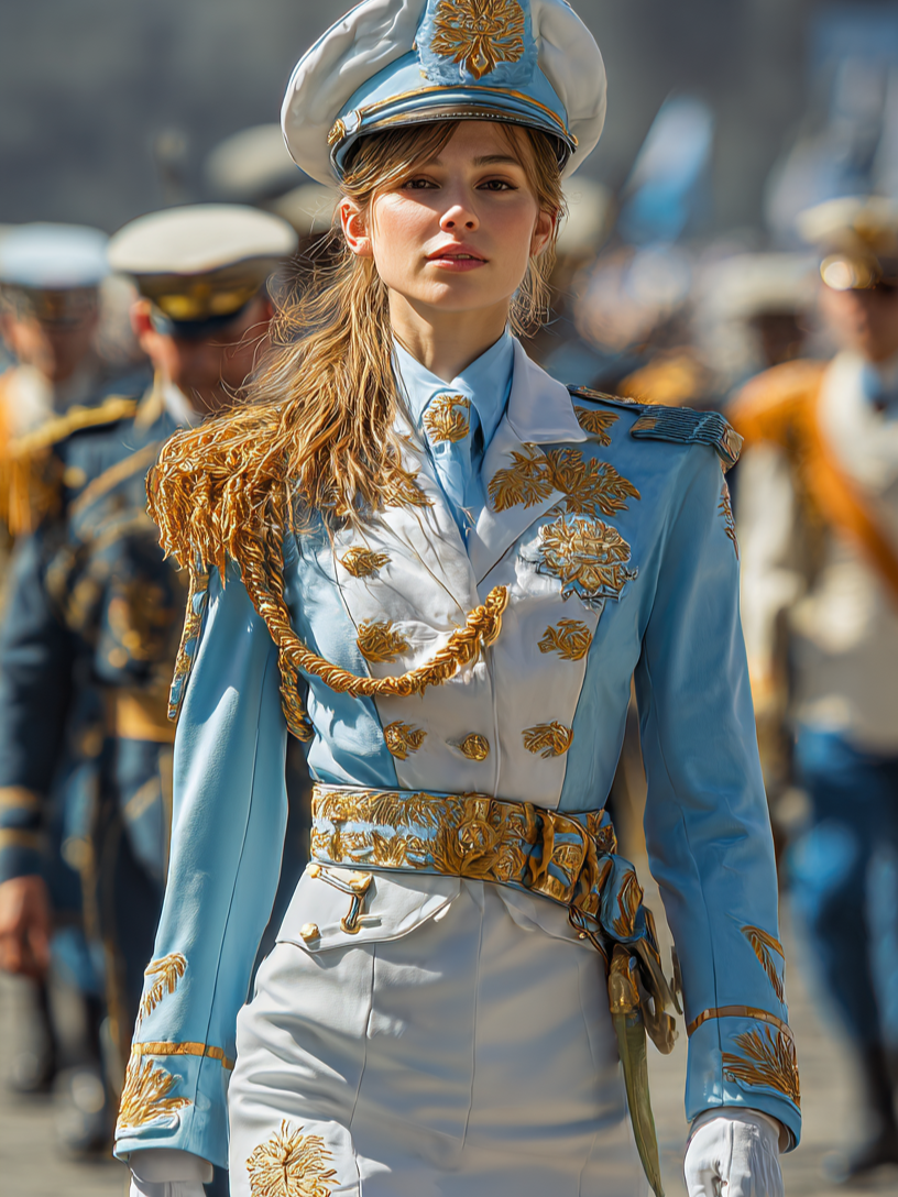 ✨ Stunning women in military uniforms from around the world, walking with elegance and power. Each uniform reflects the spirit of its nation — which country’s style is your favorite? Drop your choice in the comments 👇 #MilitaryParade #GlobalLookbook #CulturalUniform #WomenInUniform #ElegantStyle #StrongAndBeautiful #FashionInMotion #WorldParade #TikTokLookbook #BeautyAndStrength #InternationalStyle #ParadeFashion