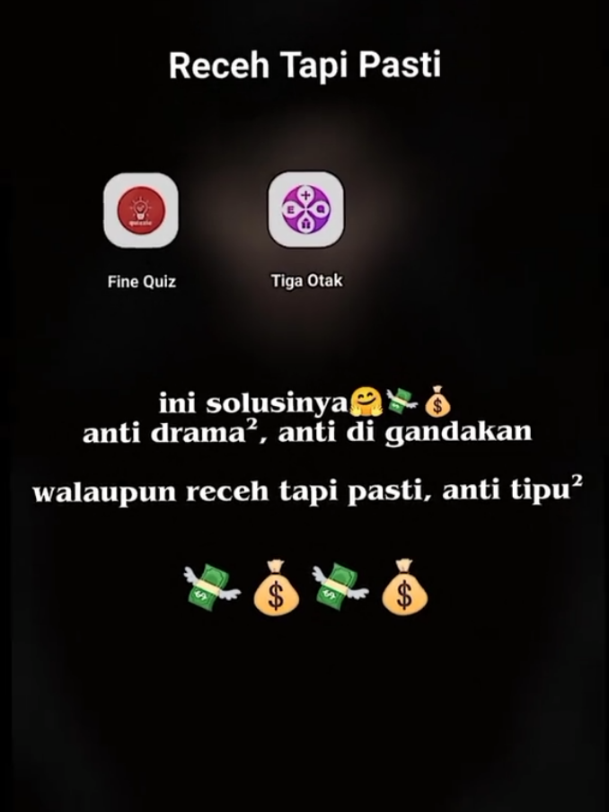 asli ga banyak drama apk nya langsung cair. yg mau link di bio gaes🤙💸💰#gamecuan #tigaotak #finequiz #fypシ #biuman 