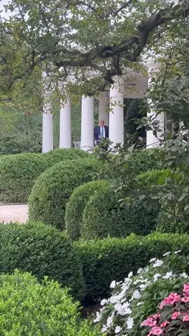President Trump is testing the Rose Garden speakers for the “best event in White House history” per @PressSec. He is in fact controlling the music selection.