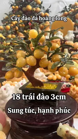 Cây đào đá hoàng long 18 trái #phongthuydieptrithien #daphongthuy #phongthuynha #xuhuong 