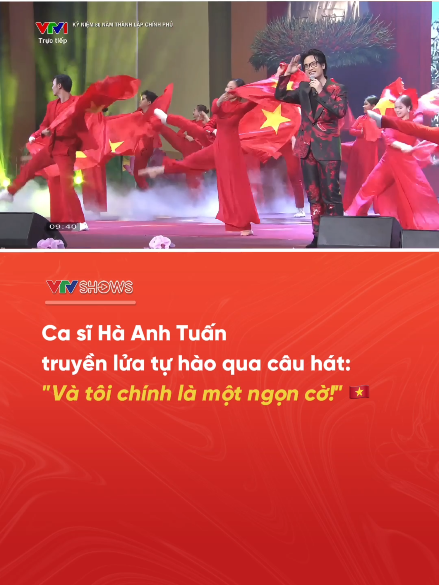 Một ca khúc, triệu cảm xúc! ❤️🇻🇳 “Nhà Tôi Có Treo Một Lá Cờ” qua giọng hát của ca sĩ Hà Anh Tuấn khơi dậy niềm kiêu hãnh: Mỗi người Việt Nam đều là một ngọn cờ! 🇻🇳✨#VTVSHOWS #Tiktokgiaitri #yeunuoc #VTV #A80 #Quockhanh #VietNam #Vconcert #HaAnhTuan #DTAP