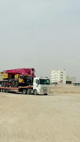 #DK #oman🇴🇲 #lowbed #volvounite Sany 100 Ton Crane