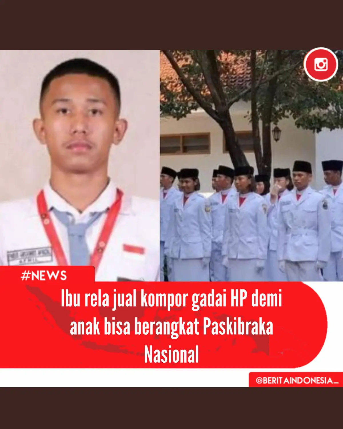 Paulus Gregorius Afrizal, siswa asal Nusa Tenggara Timur yang terpilih sebagai anggota Paskibraka Nasional 2025, sempat hampir gagal berangkat ke Jakarta karena keterbatasan biaya. Keluarganya yang hidup sederhana kesulitan menutupi ongkos perjalanan, sehingga sang ibu rela menjual kompor dan bahkan menggadaikan ponsel demi memastikan anaknya bisa mewujudkan mimpi ikut mengibarkan bendera pusaka di Istana Merdeka. Meski penuh keterbatasan, semangat Paulus tidak padam. Ia tetap berlatih keras dan menempuh segala upaya agar bisa hadir dalam momen bersejarah itu. Kisahnya menjadi gambaran nyata perjuangan anak bangsa dari daerah terpencil yang rela berkorban besar demi mengharumkan nama daerah dan Indonesia di peringatan Hari Kemerdekaan.