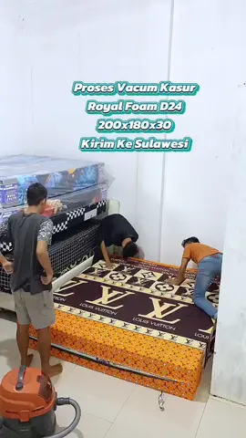 Proses Vacum Kasur Royal Foam D24 200x180x30 Kirim Ke Sulawesi #kasur #kasurbusa #kasurbusamurah 