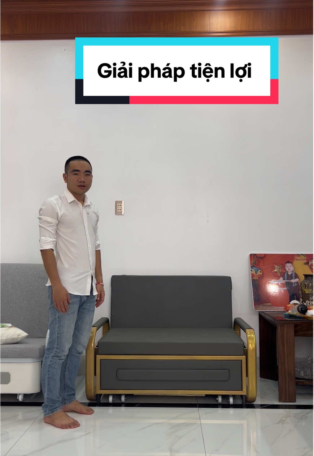 Phòng nhỏ ko nên mua giường cồng kềnh . #giuonggapgon #giuonggapgonvanphong #noithatthongminh #giuongsofathongminh 