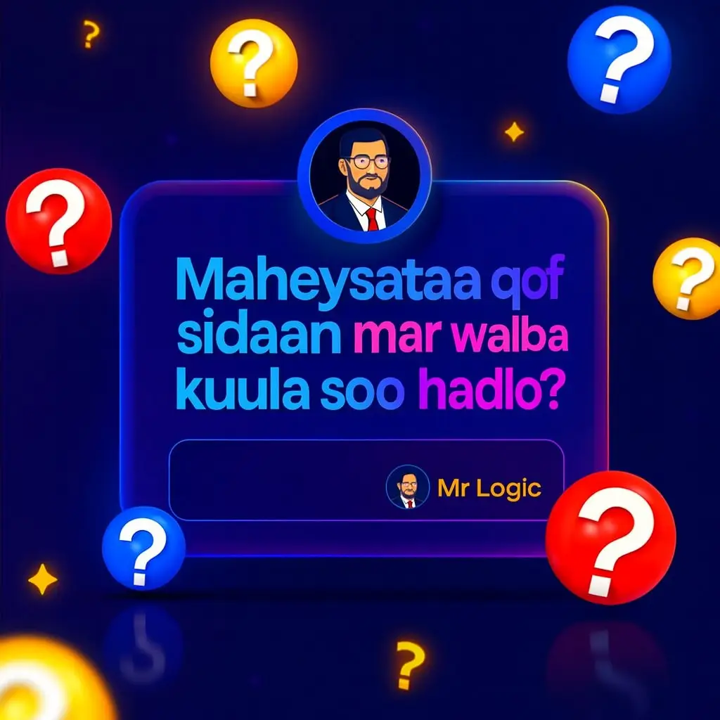 Ma heysataa qof markasta ku xasuusiya muhiimaddaada, ku weydiiya xaalkaaga, ku dhageysta, isla markaana ku fahma inta aanad eray dhameyn? 💭 Qofkaas ma aha mid caadi ah – waa hanti iyo niyad degaan aan la helin maalin kasta. Qof walba wuxuu ku farxaa marka uu helo cid dhab ah oo la wadaagta waqtiga, hadalka, iyo dareenka. 👉 Haddii aad leedahay qof sidaas kuguula soo hadla, qiimee oo xafid. 👉 Haddii aadan weli helin, isagu diyaarso inaad adigu noqoto qofkaas. 💡 Xusuusnow: Hadalka macaan iyo xiriir joogto ahi waa furaha qalbi kasta lagu furo. — Mr Logic #jaceyl #hadalaborayaglow #foryourpages #tiktok #somalitiktok 