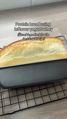 Whey bread recipe  Ingredients 3 cups (360 g) bread flour ¾ cup (180 ml) whey – lukewarm 1 large egg 1 packet yeast , 7 g 1 tbsp sugar or honey 1 tsp salt 2 tbsp (28 g) butter (soft) or oil Optional: 1 extra beaten egg for brushing the top Method Mix wet base In a bowl, whisk whey, egg, sugar, and yeast. Add dry ingredients Stir in flour and salt until a rough dough forms. Knead Add butter/oil and knead until smooth and elastic (8–10 min by hand or 5 min in mixer). Dough should be soft but not sticky (add 1–2 tbsp more flour if needed). First rise Place in an oiled bowl, cover, and let rise 1–1.5 hours until doubled. Shape Punch down, form into a loaf, and place in a greased loaf pan (or shape into a round/oval on a tray). Second rise Cover and let rise again 30–45 min until puffy. Bake Preheat oven to 170 °C  Brush with beaten egg if you like a glossy top. Bake 25–30 min until golden brown and it sounds hollow when tapped underneath. Cool Let cool fully on a rack before slicing (so the crumb sets). #breadrecipe #baking #proteinbread #easybread #bakingforbeginners 