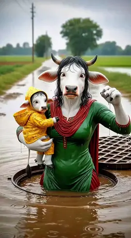 She Fought the Flood to Save Her Child 💔🌊 A Mother’s Tears, A Father’s Courage #cow  #cowstory  #animalrescue   #EmotionalStory #ViralVideo 