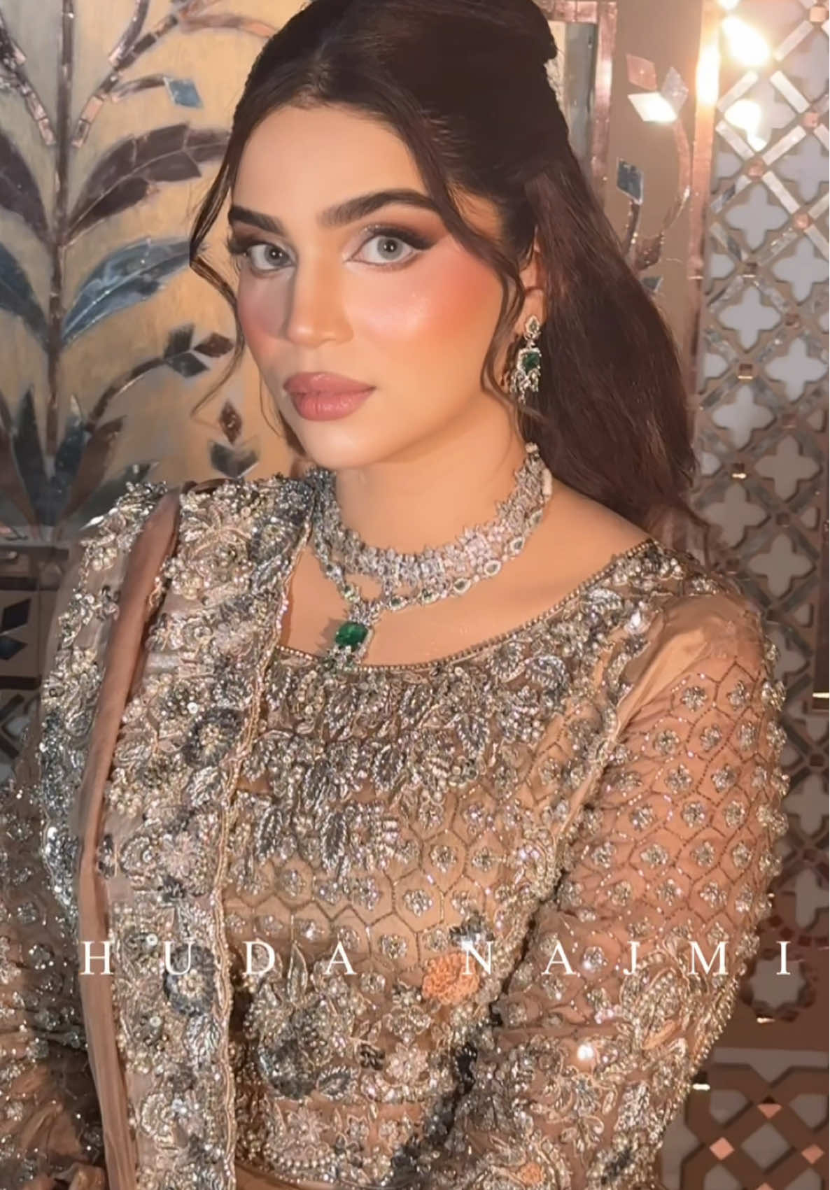 Reception bridal Glam by Huda Najmi #fyppppppppppppppppppppppp #fyp #foryoupage #fypシ゚ 