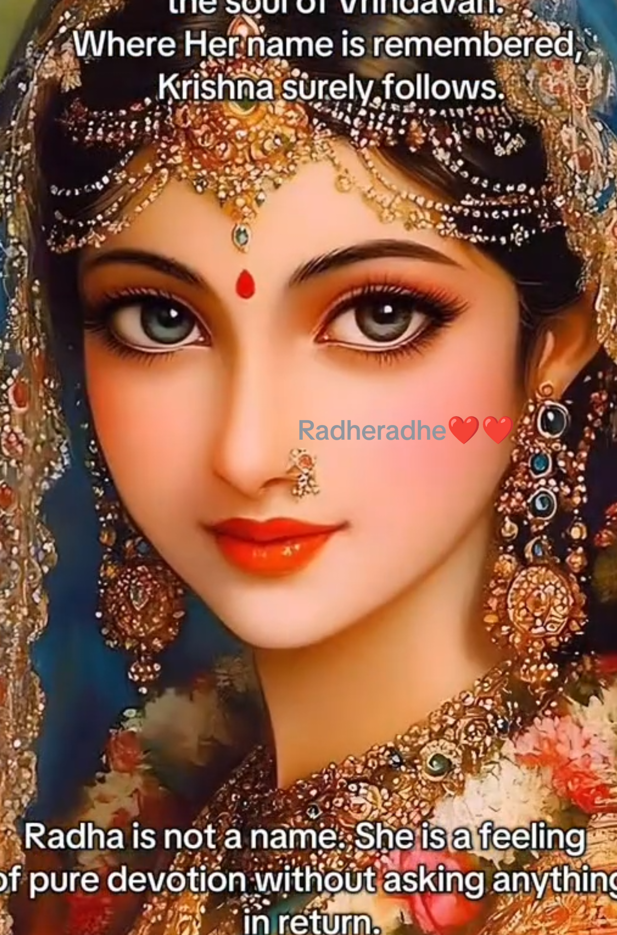 Radharani_radheradhe_radhakrishnakipremkahanni_radhaastami_krishnakrishna_harehare_radhakrishna #radhakrishna #radheradhe #krishna #radhakrishnalove #foryou 