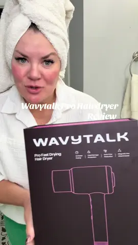 I give the @wavytalkofficial pro hairdryer an 8/10. Serious power, adjustable heat and power settings, and reduced my frizz! It is just a little too powerful for my curly hair 👩‍🦱. #hairdryer #honestreview #wavywalk #powerfulhairdryer 
